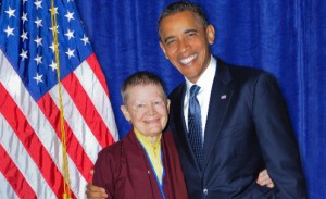 Ani Pema Chodron and President Barack Obama