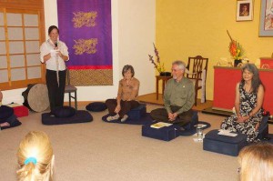 Shastri Charlene Leung (far right) and Bob Pressnall (second from right) taught a unique Level I designed for parents of all ages at the Sonoma Shambhala Center in October. This parent-oriented training joins with Sonoma's Family Days program in inviting more children and families to the Center from the community.