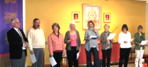 Shambhala Day across the region included the welcoming of new members; shown above are new members in Sonoma.
