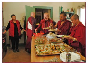 KCC Monks at lunch